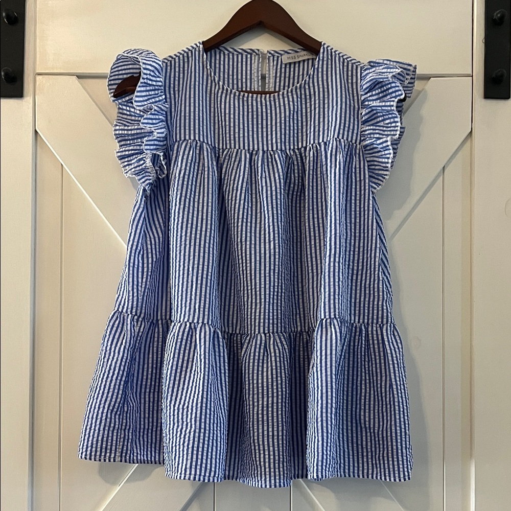 Blue Striped Women's Top